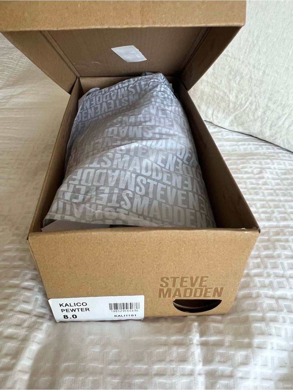 Steve Madden Silver / Pewter Rhinestone Pointed Slingback Heels - Picture 6 of 7
